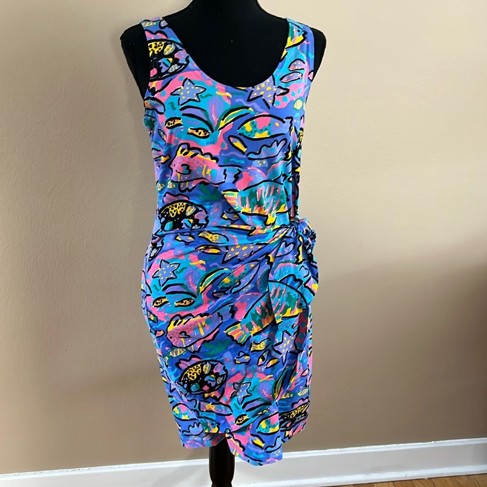 Vintage 80’s Ken Done sarong dress. Size M
